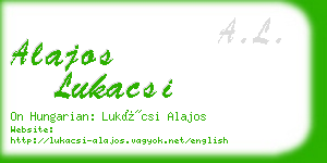 alajos lukacsi business card